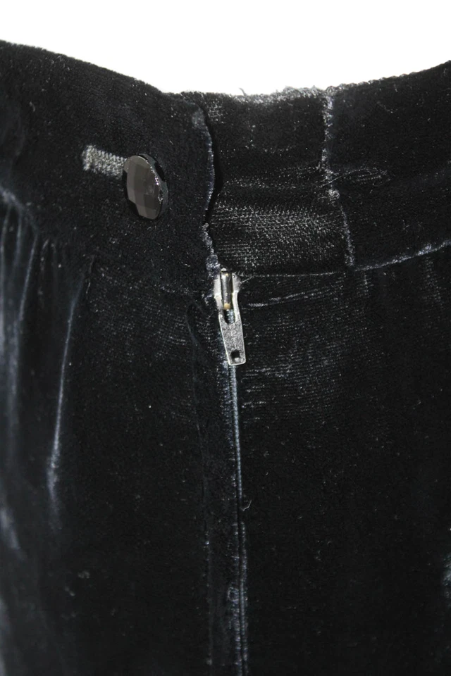 Minifalda lápiz de terciopelo negra Emanuel Ungaro Parallele para mujer talla 6 Foto 4 de 4