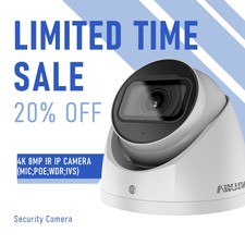 VIKYLIN 4K 8MP IR Light Security Network Camera Built-in MIC Motion Detection