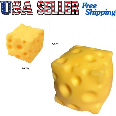2PCS Cheese Squishy Fidget Toy Slow Rising Stress Relief Squeeze Ball