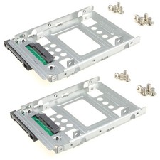 2.5" SSD to 3.5" SATA Hard Disk Drive HDD Adapter Caddy Tray CAGE Hot Swap Pl...