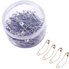 100Pcs Metal Curved Safety Pins 50mm 2" Basting Pins for Quilting Sewing