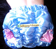 SATIN  beidseitig -dick wattierte  WINDELHOSE Erwachsene  passend für  SM-ML