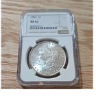 1885 Morgan Dollar $1 NGC MS 62 Philadelphia Slight Edge Toning