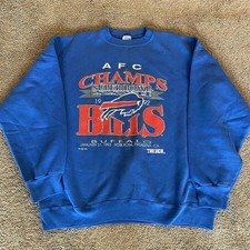 1992 Buffalo Bills AFC Champs Retro Blue Color Sweatshirt Men Women WA3013
