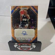 2024 Prizm Draft Picks Legacy Signatures Orange Pulsar 33/49 Tony Delk Auto