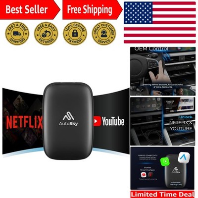 AI Box Lite: Wireless CarPlay & Android Auto Adapter - YouTube & Netflix Ready!