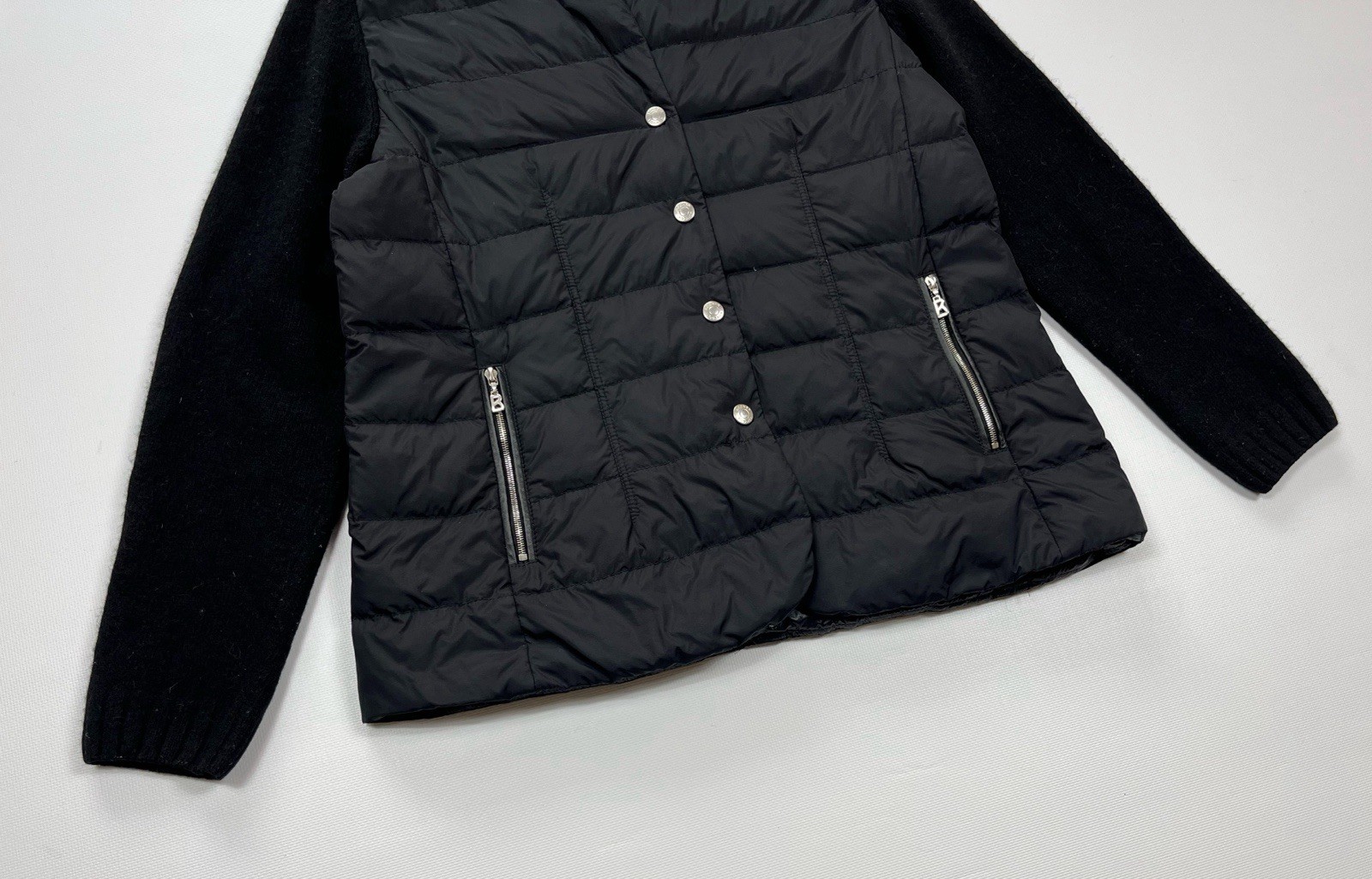 Bogner Lightweight Down Jacket With Wool Sleeves … - image 3