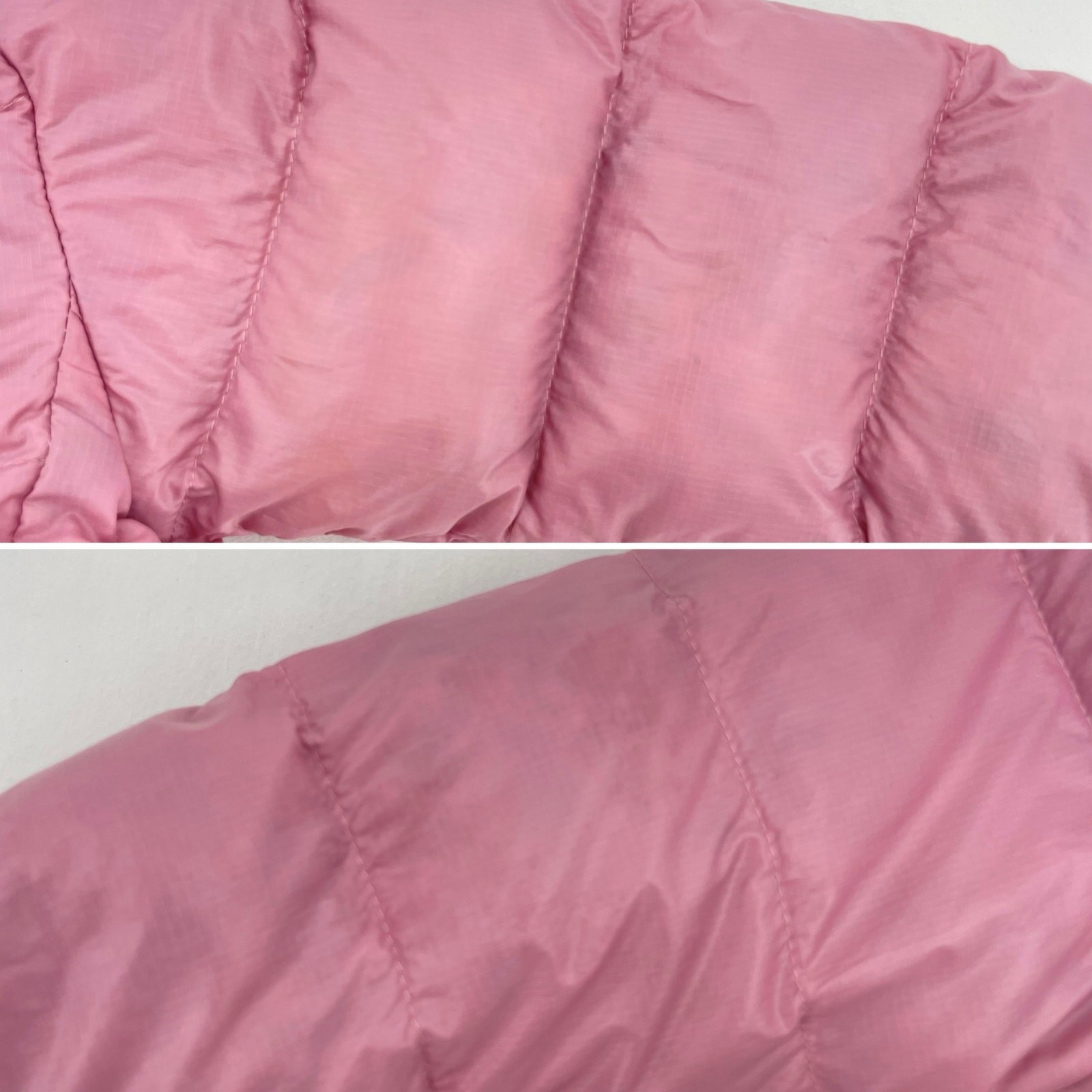 Patagonia Planet Pink Hi-Loft Down Sweater Hoody Baby Winter Coat 6-12 Months thumbnail 10