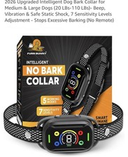 2026 Upgraded Intelligent Dog Bark Collar for Medium  Large Dogs 20 LBs-110...