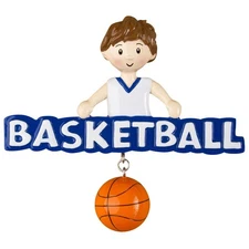 Basketball Boy Personalized Christmas Tree Ornament