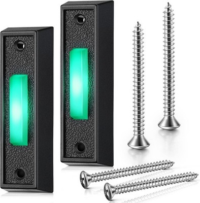 LED Lighted Doorbell Button Wired, Item Package Quantity: 2 Color: Black