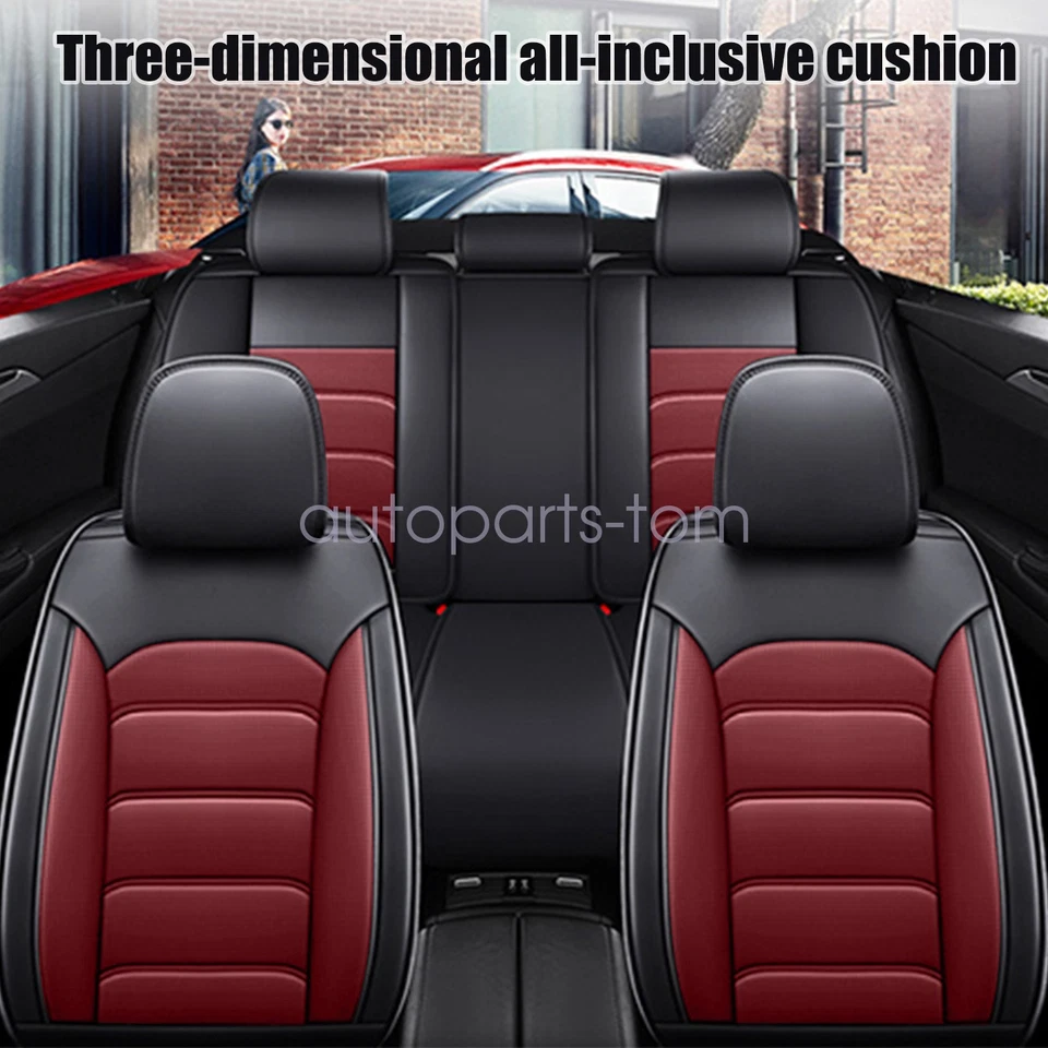 Car Seat Covers 5-Seats Front Rear Full Set Leather For Infiniti G20 M30 J30 Q45 Foto 4 de 4