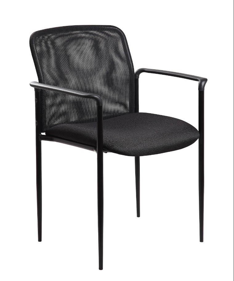 With Arms, Mesh Back & Fabric Seat B6909-bk