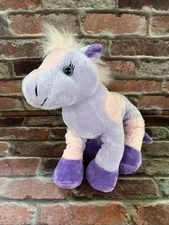 Ganz Webkinz Pink & Purple Mystic Pony  Plush No Code Braided Tail