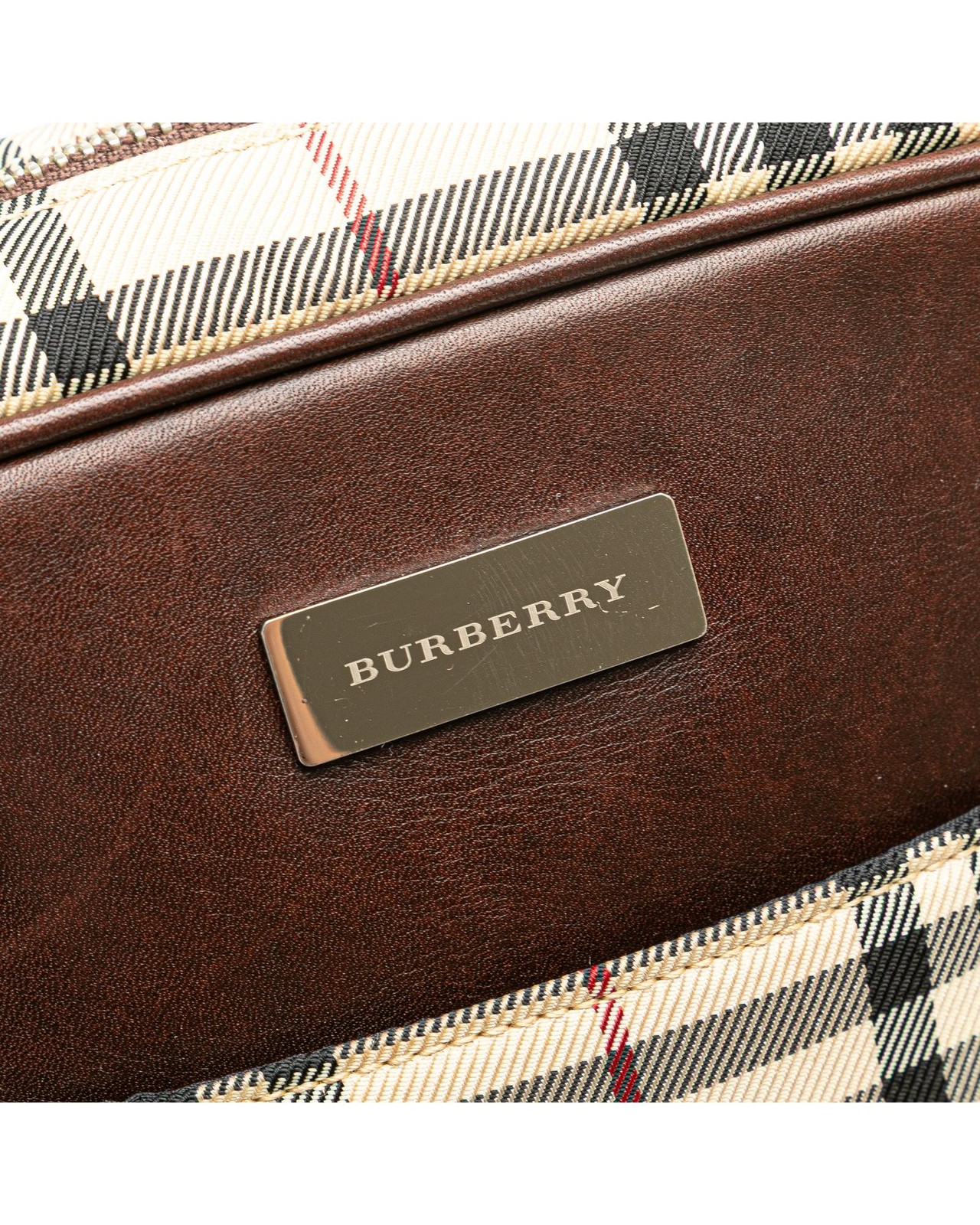 Preloved burberry Small Check Pattern Crossbody B… - image 5