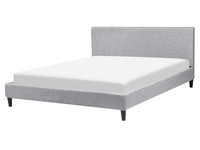 Modernes Doppelbett Abnehmbarer Polsterbezug 160 X 200 Cm Hellgrau Fitou