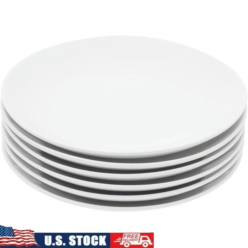 Ceramic Salad Plates Set of 6 Stackable Durable Dishwasher Safe Parties New
Opens in a new window or