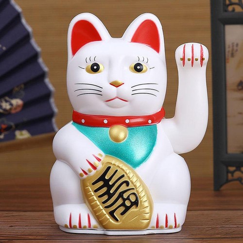 Joyful 6inch Electric Waving Lucky Cat Good Luck Charm for New Store Opening - Afbeelding 11 van 35