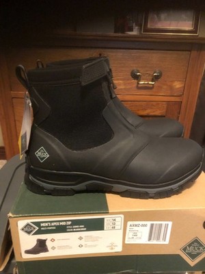 The Original MUCK BOOT Company Men's Size 14 BLACK APEX MID ZIP Boots NEW In Box