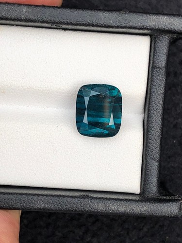 6.30 carat dark blue tourmaline origin Afghanistan dimension:11*9*7mm - Picture 6 of 6