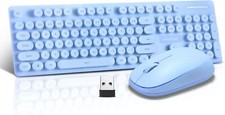 Wireless Keyboard and Mouse Combo, Full Size Compact Quiet Wireless Keyboard and
