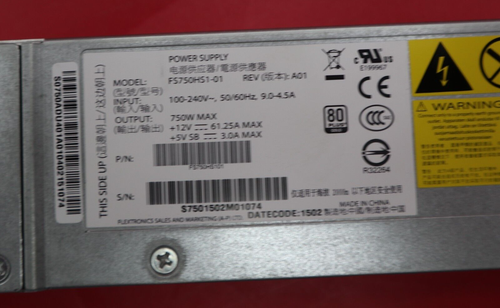 FUENTE DE ALIMENTACIÓN FS750HS1-01 750w 80 PLUS PARA SUPERMICRO H8DGU/CSE-815 - Imagen 3 de 3