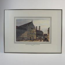 Hofkirche zum heiligen Michael 1850 Stich-Nachdruck, ca.27,9 x 33,4cm im Rahmen