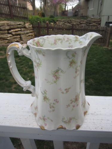 HAVILAND LIMOGES FRANCE -THE PRINCES SCHLEIGER 57-4 9" LARGE WATER PITCHER - Picture 5 of 12