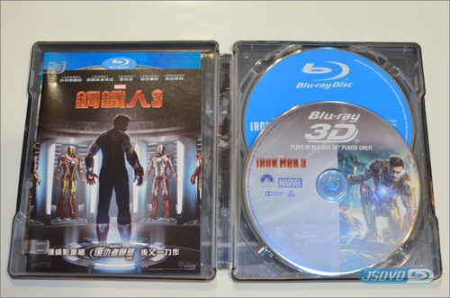 IRON MAN 3 3D Blu-Ray SteelBook Taiwan Marvel Avengers 2-Disc Set. New OOP Rare! - Picture 9 of 11