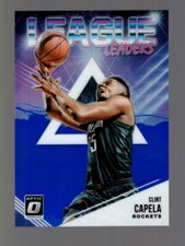 2018-19 OPTIC LEAGUE LEADERS BLUE PRIZM #10 CLINT CAPELA 77/85 HOUSTON ROCKETS