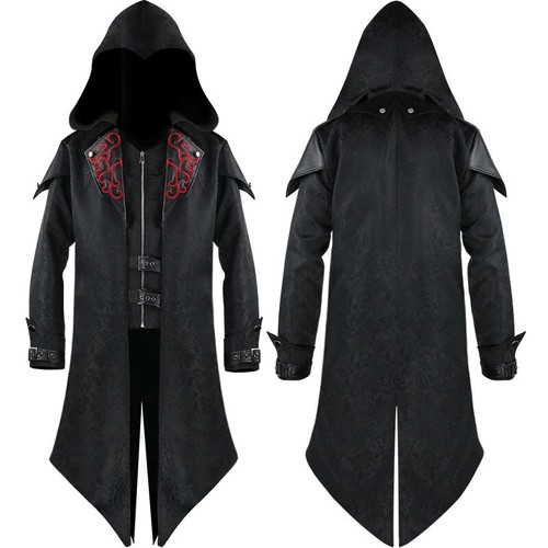 Medieval Retro Punk Gothic Jacket Dark Series Uniform Halloween Cosplay Costume - Picture 2 of 9