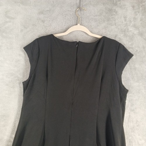 K STUDIOS A-Line Black Dress Size 18 Women Knit Business Office - Picture 10 of 13