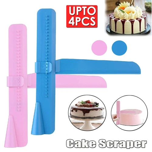 Adjustable Cake Edge Smoother Scraper Tool Butter Cream Decor Cake Smoothing AU