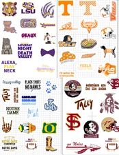 College Football Stickers - Florida Gators - Georgia Bulldogs - Penn State -