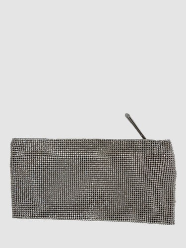 $430 Benedetta Bruzziches Women's Silver Your Best Friend Petite Purse Bag