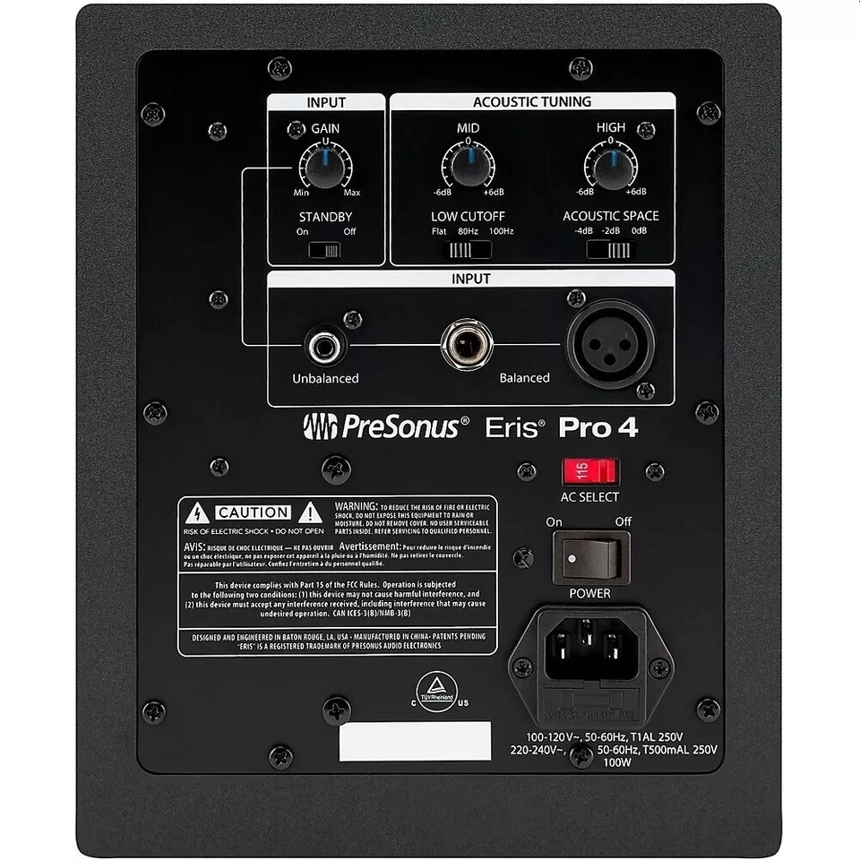PRESONUS ERIS PRO4/PRO-SUB10 410w Active Coaxial Studio Reference Monitor Bundle - Image 3 of 4