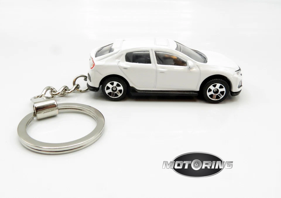 2017 '17 Honda Civic White Car Rare Novelty Keychain 1:64 Diecast - Image 2 of 4