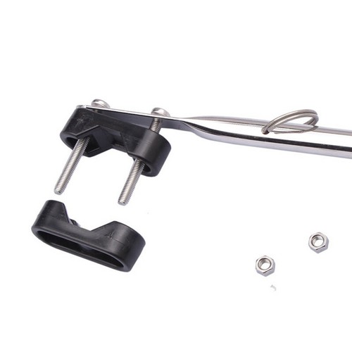 2Pcs 7/8" to 1" Boat Black Nylon Marine Awning Rail Mount Flag Pole Accessories - Picture 2 of 5