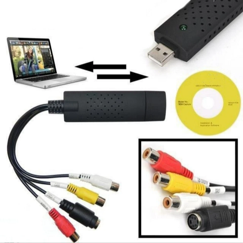Video Grabber Audio USB 3.0 Mit Software Wandler VHS DVD Capture Konverter DE - Bild 2 von 4