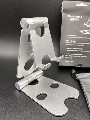 Portable Phone Stand Aluminium Alloy With Case - Photo 2 sur 3