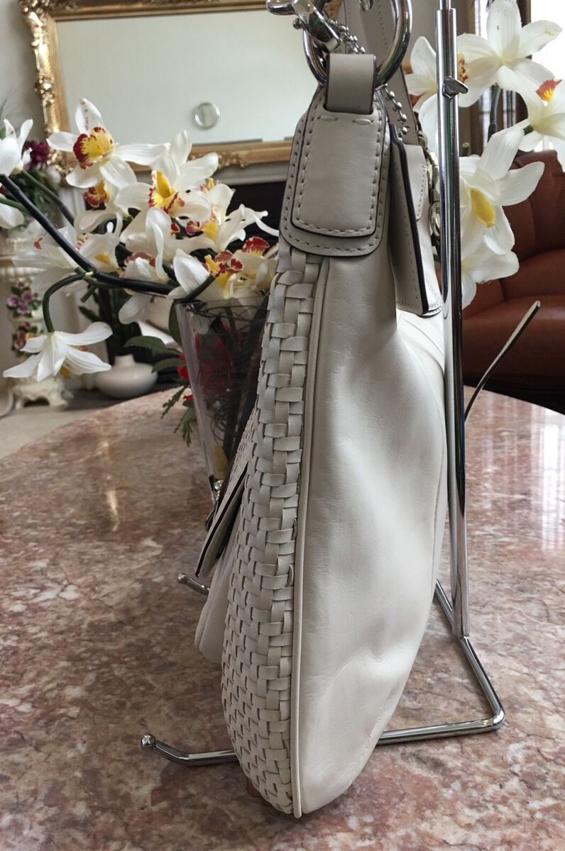 COACH 19314 Kristen Woven Leather Hobo Shoulder Bag COACH 19314 Kristen Woven Leather Hobo Shoulder Bag