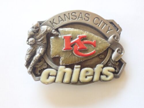 Vintage Kansas City Chiefs Belt Buckle Siskiyou Pewter 1987