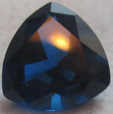 1 synthetischer Spinel 6x6 mm, Trillion, dunkelblau, Korund, Brennofen #112