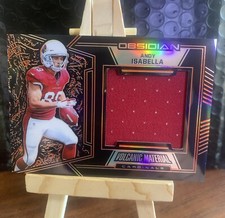 2019 Obsidian Volcanic Material Andy Isabella /50 Patch Rookie Card