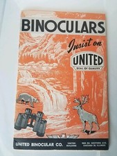 United  Binoculars Telescopes Rifle Scopes Vintage Illustrated Catalog 1950s EXC