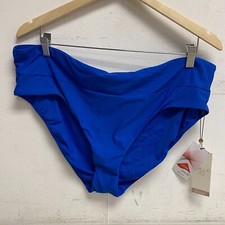 CALIA Women's Mid Rise Wide Band Swim Bottoms Bright Blue WSA20406