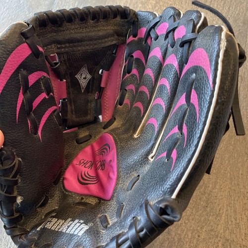 Franklin 22363 Baseballhandschuh 10,5" Jugend rechte Hand rosa/schwarz Shok Zorb - Bild 3 von 3