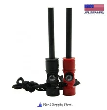 4 in 1 Outdoor Survival Flint Fire Starter Magnesium Fire Starter Rod, USA Ship