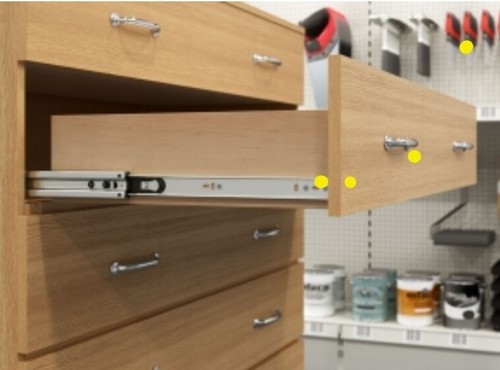 18" Drawer Slides Side Mount 200 lbs. Soft Close Full Extention Knape & Vogt - Picture 4 of 7
