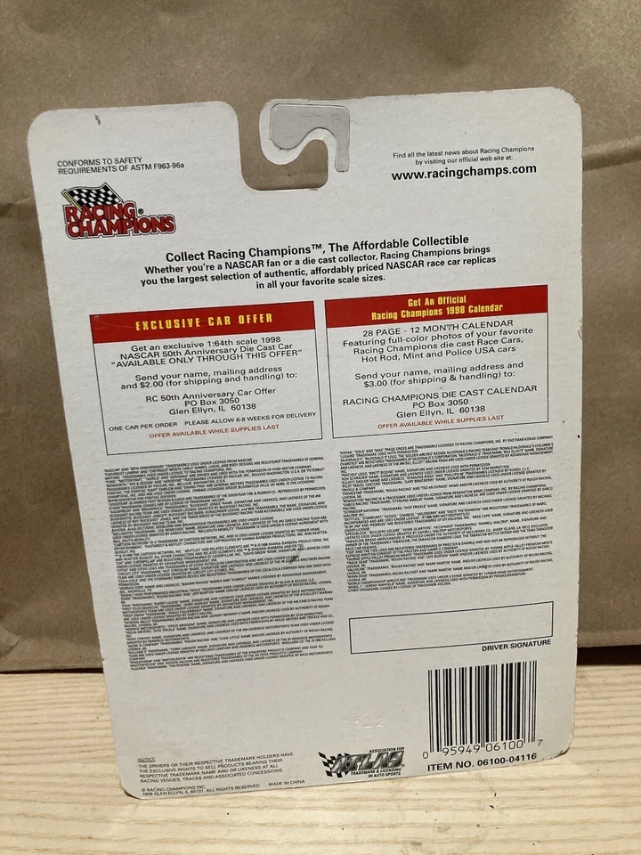 Coche Kodak 1:64 Racing Champions Signature Driver Series Bobby Hamilton #4 - ¡Nuevo! Foto 2 de 2